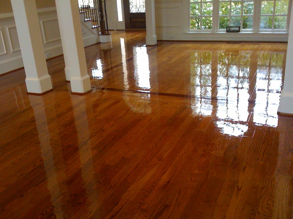 Brazilian cherry border on Oak floors english chestnut stain from M.S
